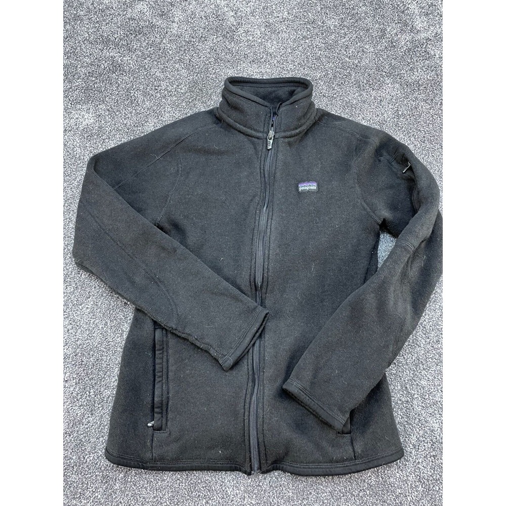 Patagonia Womens Black Full-Zip Polyester Fleece Jacket Size S‎
